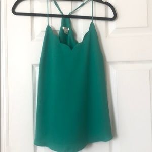 J crew scalloped top